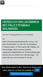 Mobile Screenshot of palettenbau-baumann.de