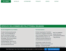 Tablet Screenshot of palettenbau-baumann.de
